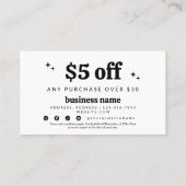 Retro Groovy Coupon Discount Card (Rückseite)