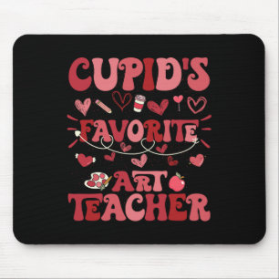 Retro Groovy Cupids Lieblings-Kunstlehrer Valentin Mousepad