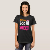 Retro Groovy Cute Ghost Spooky Halloween This Is B T-Shirt (Vorne ganz)