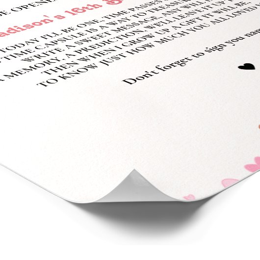 Retro Groovy Daisy Baby Dusche Zeit Kapselposter Poster (Ecke)