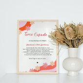 Retro Groovy Daisy Baby Dusche Zeit Kapselposter Poster