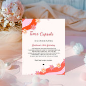 Retro Groovy Daisy Baby Dusche Zeit Kapselposter Sockelschild