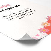 Retro Groovy Daisy Babydusche ADvice Eltern Zeiche Poster (Ecke)