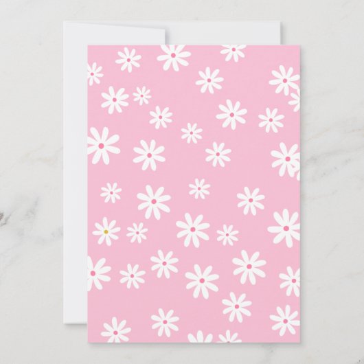 Retro Groovy Daisy Boho Twin 2. Einladung (Rückseite)