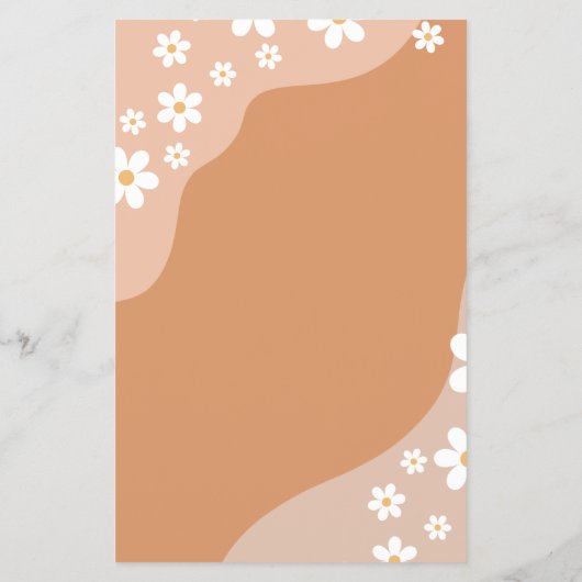 Retro Groovy Daisy Brautparty Game Flyer (Hinten)