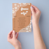 Retro Groovy Daisy Brautparty Game Flyer (Handgriff)