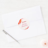 Retro Groovy daisy & Heart Valentine Baby Dusche Runder Aufkleber (Umschlag)