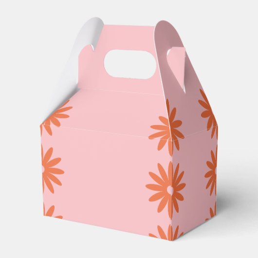 Retro Groovy Daisy Quinceanera Geschenkschachtel (Rückseite)