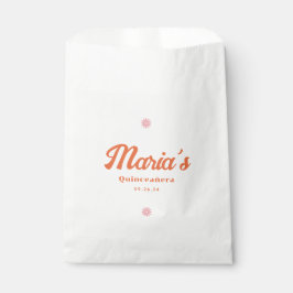 Retro Groovy Daisy Quinceanera Geschenktütchen