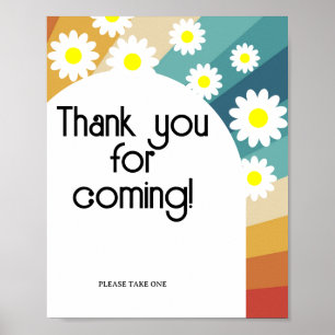 Retro Groovy \ Danke fürs Kommen Poster