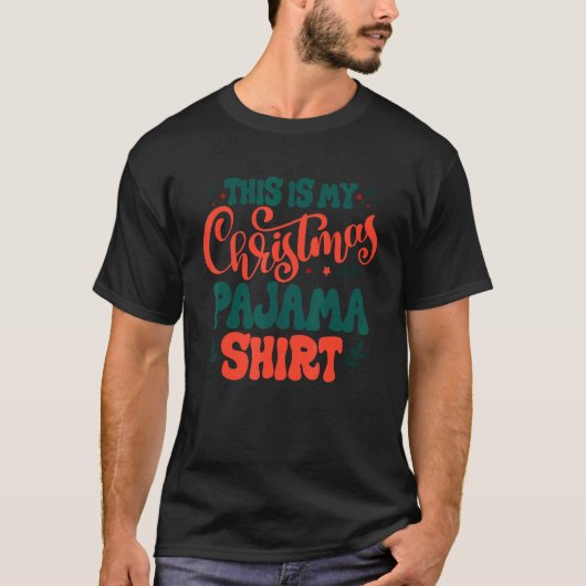Retro Groovy Das ist mein Weihnachts Pajama Xmas H T-Shirt (Vorderseite)
