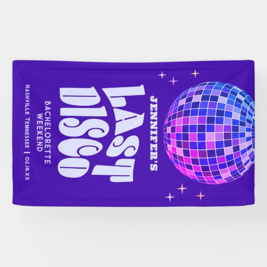 Retro Groovy Disco Bachelorette Banner (Horizontal)