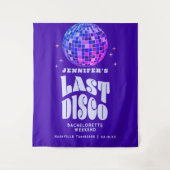 Retro Groovy Disco Bachelorette Wandteppich (Vorderseite)