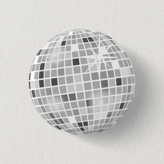 Retro GROOVY Disco Ball Brautparty Button (Vorderseite)