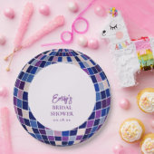 Retro Groovy Disco Bridal Shower Pappteller (Party)