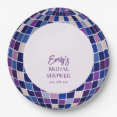 Retro Groovy Disco Bridal Shower Pappteller (Vorderseite)