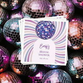 Retro Groovy Disco Bridal Shower Serviette