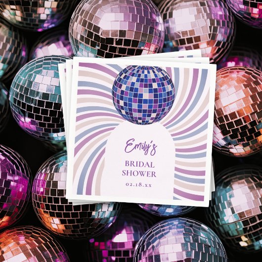 Retro-Groovy-Disco-Junggesellinnenabschied Serviette