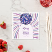 Retro-Groovy-Disco-Junggesellinnenabschied Serviette (Beispiel)