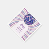 Retro-Groovy-Disco-Junggesellinnenabschied Serviette (Ecke)