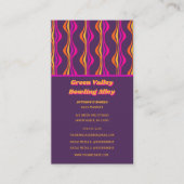 Retro Groovy Disco Lila Printing Visitenkarte (Vorderseite)