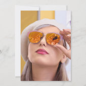 Retro Groovy Disco Party Foto Geburtstag Einladung (Rückseite)