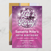 Retro Groovy Disco Party Foto Geburtstag Einladung (Vorne/Hinten)