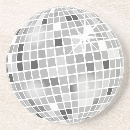 Retro GROOVY Diskothek Ball Brautparty Sandstein Getränkeuntersetzer (Vorne)