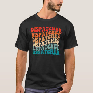 Retro Groovy Dispatcher 70er Vintag Hippie Boho W T-Shirt