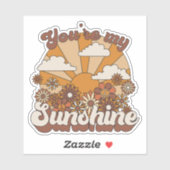 Retro Groovy | Du bist mein Sonnenschein Aufkleber (Blatt)