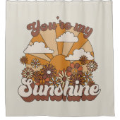 Retro Groovy | Du bist mein Sonnenschein Duschvorhang (Vorderseite)