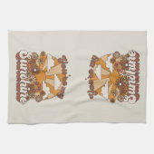 Retro Groovy | Du bist mein Sonnenschein Geschirrtuch (Horizontal)