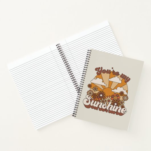 Retro Groovy | Du bist mein Sonnenschein Notizblock (Innenseite)