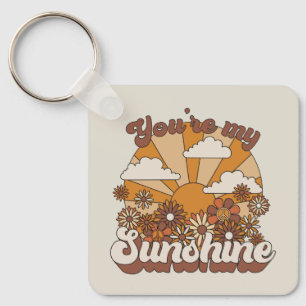 Retro Groovy   Du bist mein Sonnenschein Schlüsselanhänger