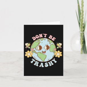 Retro Groovy Earth Day - Nicht Trashy Funny Recyce Karte