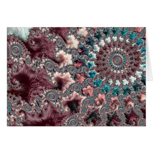 Retro Groovy Eclectic Bohemisch Spiral Fraktal (Vorderseite (Horizontal))