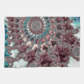 Retro Groovy Eclectic Bohemisch Spiral Fraktal Geschirrtuch (Horizontal)