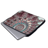 Retro Groovy Eclectic Bohemisch Spiral Fraktal Laptopschutzhülle (Vorne Knopf)