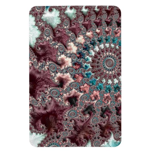 Retro Groovy Eclectic Bohemisch Spiral Fraktal Magnet (Vertikal)