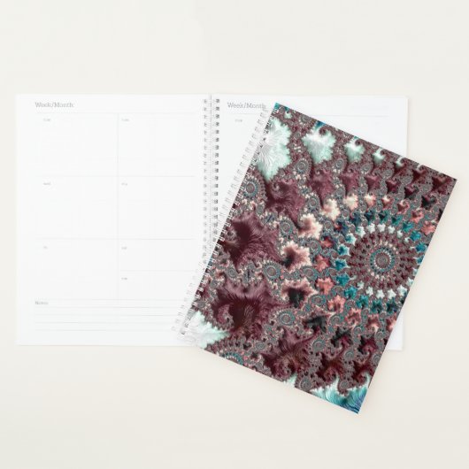 Retro Groovy Eclectic Bohemisch Spiral Fraktal Planer (Anzeige)