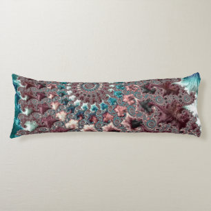 Retro Groovy Eclectic Bohemisch Spiral Fraktal Seitenschläferkissen