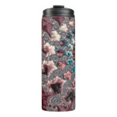 Retro Groovy Eclectic Bohemisch Spiral Fraktal Thermosbecher (Vorderseite)