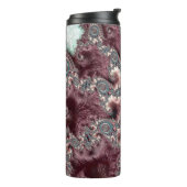 Retro Groovy Eclectic Bohemisch Spiral Fraktal Thermosbecher (Nach links gedreht)