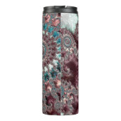 Retro Groovy Eclectic Bohemisch Spiral Fraktal Thermosbecher (Rückseite)
