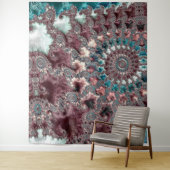 Retro Groovy Eclectic Bohemisch Spiral Fraktal Wandteppich (Beispiel)