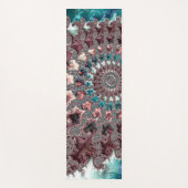 Retro Groovy Eclectic Bohemisch Spiral Fraktal Yogamatte (Vorderseite)