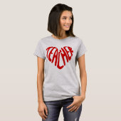 Retro Groovy editierbare Farb-Lehrer-Typografie  T-Shirt (Vorne ganz)