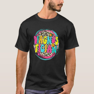 Retro Groovy Educational Diagnostiker Leopard Cir T-Shirt
