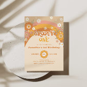 Retro Groovy ein geschlechtsneutraler Geburtstag Einladung