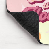 Retro Groovy Erblühe mit den Blumen Mousepad (Ecke)